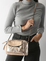 Cross Body Tas Naina Leder Pieces Goud naina 17087872-vue-porte